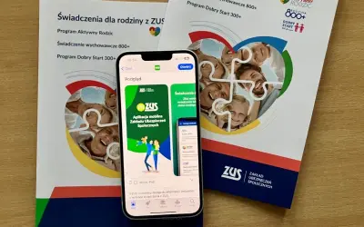 Aplikacja mobilna ZUS ułatwia dostęp do świadczeń, w tym świadczenie wychowawcze 800+.
