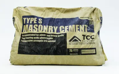 Worek cementu murarskiego typu S, 75 funtów, TCC Materials.