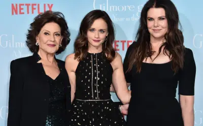 Kochane kłopoty obsada: Kelly Bishop, Alexis Bledel i Lauren Graham na premierze "Gilmore Girls: A Year in the Life".