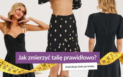 Kobieta pokazuje, co to talia, mierząc ją centymetrem. Instrukcja krok po kroku.