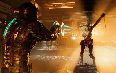 Isaac Clarke, en su armadura, se enfrenta a un necromorfo en el remake de Dead Space. ¡Una guía para sobrevivir!