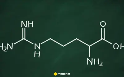Struktura chemiczna argininy. Dowiedz się, arginina co to jest i jakie ma znaczenie dla organizmu.