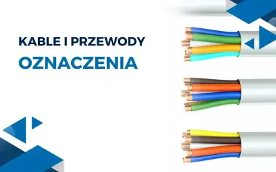 Stare kolory kabli elektrycznych: niebieski, zielony, pomarańczowy, turkusowy, brązowy, żółty.