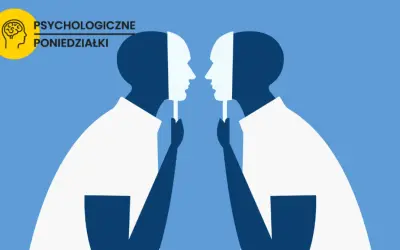 Dwie postacie trzymają maski, symbolizujące ukrywanie prawdziwej twarzy. Czy to obraz socjopaty w związku?