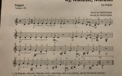 Hej w dzień narodzenia nuty do kolędy "Oj, Maluśki, Maluśki".