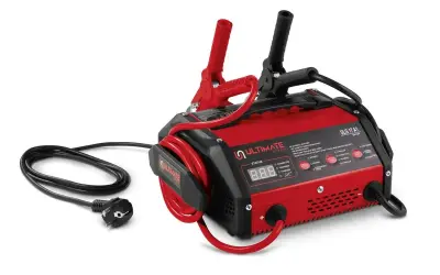 Prostownik Ultimate Speed ULG 17 A1 z klemami. Dowiedz się, jak ładować akumulator szybko i bezpiecznie.