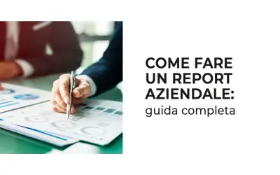 Mani che analizzano grafici e dati per scrivere un report esempio. Guida completa su come fare un report aziendale.