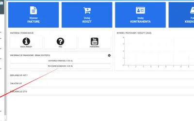 Interfejs programu księgowego. W menu po lewej widać opcję "Księgowość". Czy Ryanair wystawia faktury? Sprawdź w systemie!