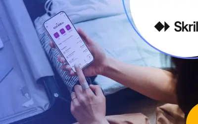 Osoba sprawdza saldo na telefonie, używając aplikacji Skrill. Czy Skrill jest bezpieczny? Tak, to popularny i bezpieczny sposób na zarządzanie finansami.