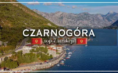 Widok na Zatokę Kotorską, miasteczko i góry. Czarnogóra atrakcje: top 7.