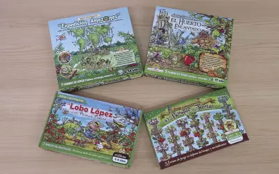 Juegos cooperativos para niños: "Expedición Amazonas", "El Huerto Encantado", "El Lobo López y la Pandilla Tomate", "El Bosque Santai". Actividades medio ambiente infantil.