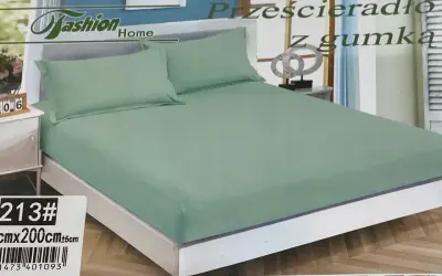 Mięta prześcieradło z gumką na materac 90x200 cm. Idealne do każdej sypialni.