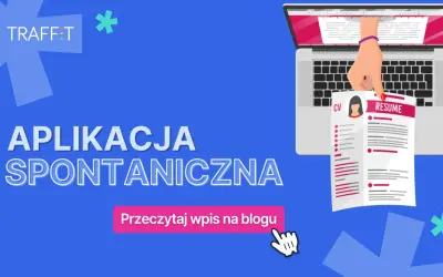 Aplikacja spontaniczna: jak napisać CV do wysyłania mailem bez ogłoszenia. Grafika z laptopem i CV.