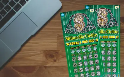 Zdrapki "Szybki Milion" z symbolem dolara i diamentami. Sprawdź faktyczne prawdopodobieństwo trafienia głównej nagrody 1 000 000 zł.