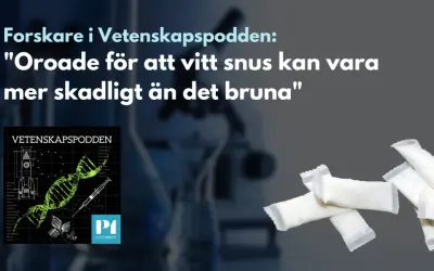 Forskare oroade för att vitt snus kan vara mer skadligt än brunt. Bilden visar snusdosor och en illustration av DNA.
