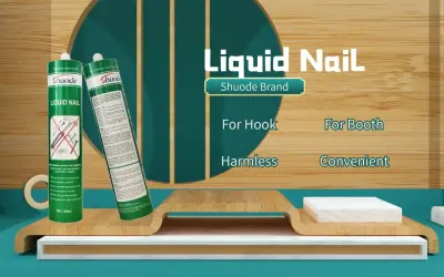 Dwie tubki kleju montażowego szybkoschnącego Shuode Liquid Nail. Idealny do mocowania haczyków i elementów w kabinach.