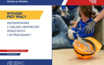 Wypadek przy pracy. Odszkodowanie z ZUS i od pracodawcy. Pomoc prawna.