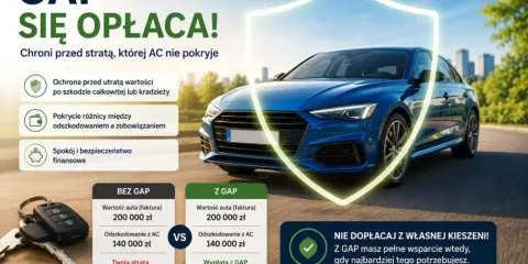 Co to jest GAP? Ubezpieczenie chroniące przed utratą wartości auta po szkodzie całkowitej lub kradzieży, zapewniające spokój finansowy.