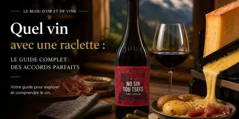 Un vin rouge Jura, parfait pour un apéro dinatoire avec une raclette gourmande.