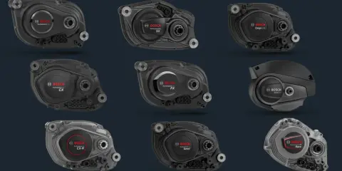 Neun Bosch E-Bike Motoren im Überblick. Technische Daten und Modelle wie Performance Line CX, SX, Cargo Line, PX, Active Line, CX-R, Speed und Race.