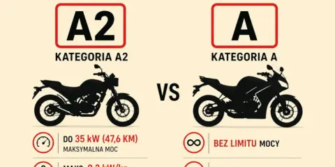 Jakie prawo jazdy na motor 1000cc? Kategoria A pozwala na jazdę bez limitu mocy i pojemności, w przeciwieństwie do A2 (do 35 kW).