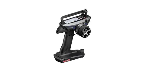 Sanwa MT5 Fernsteuerung mit Telemetrie-System, ideal für RC-Rennsport.