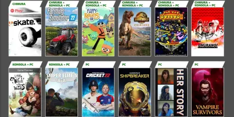 Game Pass PC lista gier: Skate, Farming Simulator 22, Floppy Knights, Jurassic World Evolution 2, Pac-Man Museum+, Umurangi Generation, Little Witch in the Woods, Sniper Elite 5, Cricket 22, Hardspace Shipbreaker, Her Story, Vampire Survivors.