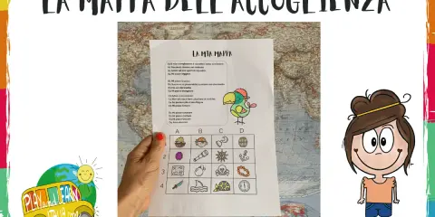 Una mappa per giocare e imparare, con simpatici disegni e un quiz per scoprire i gusti di ognuno.