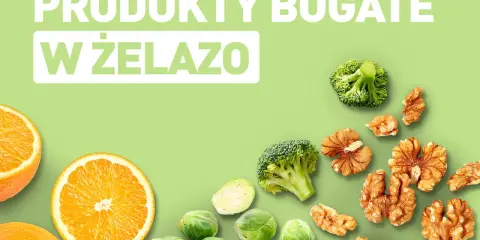 Oranże, brokuły, brukselka i orzechy włoskie – naturalne produkty bogate w żelazo dla zdrowia.