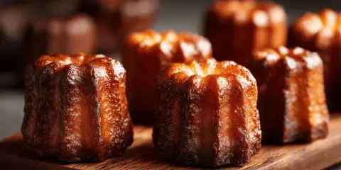 Mini cannelés dorés, parfaits pour une recette facile avec un moule en silicone.