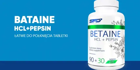 Betaina HCL+Pepsin - suplement diety w łatwych do połknięcia tabletkach. Dowiedz się, betaina co to jest i jak działa.
