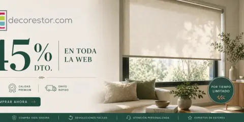 ¡Gran liquidación de estores! 45% de descuento en toda la web. ¡Compra ahora y renueva tu hogar!