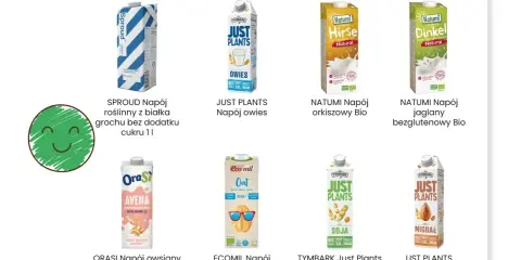 Różne napoje roślinne, które mogą być odpowiedzią na pytanie, jakie mleko jest najzdrowsze. Wybierz swój ulubiony!