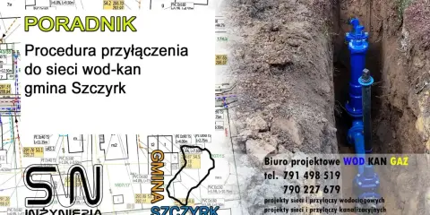 Biuro projektowe WOD KAN GAZ, które robi projekt przyłącza wody, oferuje kompleksowe usługi.