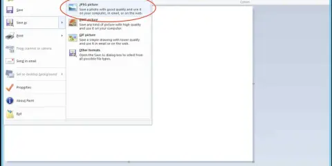 Jak zrobić screena na laptopie? W Paint wybierz "Plik", "Zapisz jako", a następnie "Obraz JPEG".