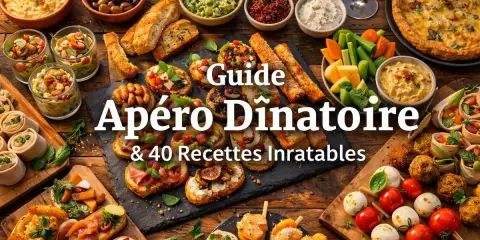 Un apéro dinatoire pour 10 personnes : tartines, verrines, quiche, crudités et dips. Idéal pour un repas convivial et gourmand.