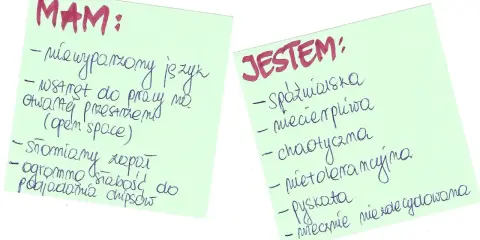 Rozmowa o pracę: "Mam: niewyparzony język, wstręt do pracy w open space, słomiany zapał, słabość do chipsów. Jestem: spóźnialska, niecierpliwa, chaotyczna, nietolerancyjna, pyskata, niezdecydowana.