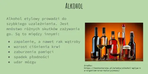 Czy alkohol to substancja psychoaktywna? Tak, prowadzi do uzależnienia i ma wiele negatywnych skutków, jak rak wątroby czy udar mózgu.