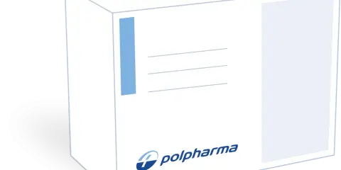 Białe opakowanie leku z logo Polpharma. Szukasz anticol zamiennik bez recepty?
