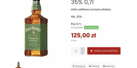 Butelka Jack Daniel's Apple. Z czym pić ten jabłkowy likier na bazie whiskey? Idealny do drinków z colą lub jako shot.