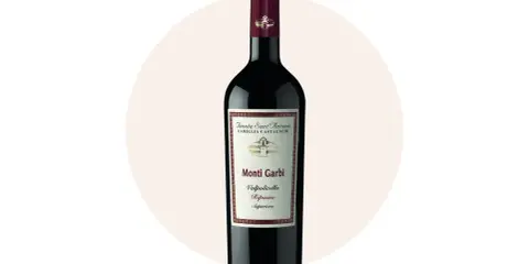 En flaska rött vin, perfekt vin till tacos. Monti Garbi Valpolicella Ripasso Superiore.