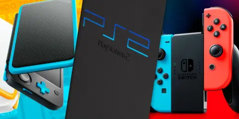 Consolas más vendidas de la historia: Nintendo 2DS, PlayStation 2 y Nintendo Switch.