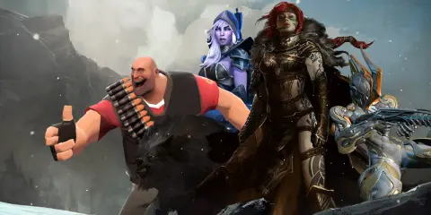 Postacie z gier, w tym Heavy z Team Fortress 2, sugerują, że to świetny moment na darmowe gry Steam.
