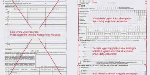 Wniosek o wydanie prawa jazdy. Wypełnij dane osobowe i zaznacz kategorię pojazdu, o który się ubiegasz.