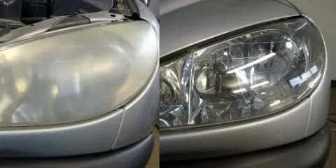Przed i po: jak wypolerować lampy samochodowe, by znów lśniły.