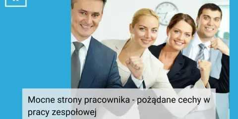 Uśmiechnięci pracownicy w garniturach, pokazujący zaciśnięte pięści w geście sukcesu.