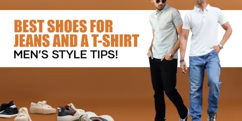 Discover the best shoes for men to wear with jeans and a t-shirt. Stylish sneakers and casual footwear are showcased.