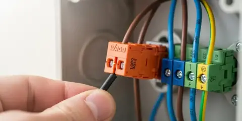 Schéma de branchement d'un radiateur électrique avec fil pilote. Connexion des fils dans une boîte de dérivation.