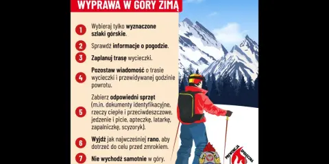 Zimowa wyprawa w góry wymaga przygotowania. Zadbaj o bezpieczeństwo w górach: wybieraj szlaki, sprawdź pogodę, zaplanuj trasę, zabierz sprzęt i nie wychodź samotnie.
