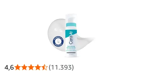 Sérum Resurfacing Retinol de CeraVe, recomendado por dermatólogos. Su fórmula con retinol encapsulado y ceramidas ayuda a mejorar la piel.